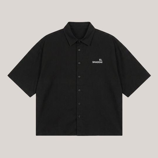 El Shaddai Linen Shirt black