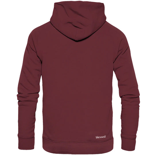 Wolf Zip Hoodie Burgundy